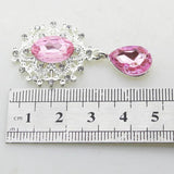 10pcs Sparkling Crystal Brooch 45mm x 25mm Holiday Wedding Invitation Decor