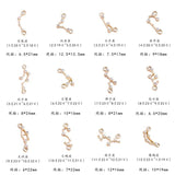10pcs Rhinestone Inlaid Constellation Pendant Charms