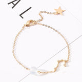 10pcs Rhinestone Inlaid Constellation Pendant Charms