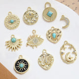 10pcs Egyptian Sun Alloy Pendant DIY Jewelry Necklace Charms