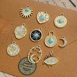 10pcs Egyptian Sun Alloy Pendant DIY Jewelry Necklace Charms