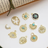 10pcs Egyptian Sun Alloy Pendant DIY Jewelry Necklace Charms