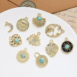 10pcs Egyptian Sun Alloy Pendant DIY Jewelry Necklace Charms