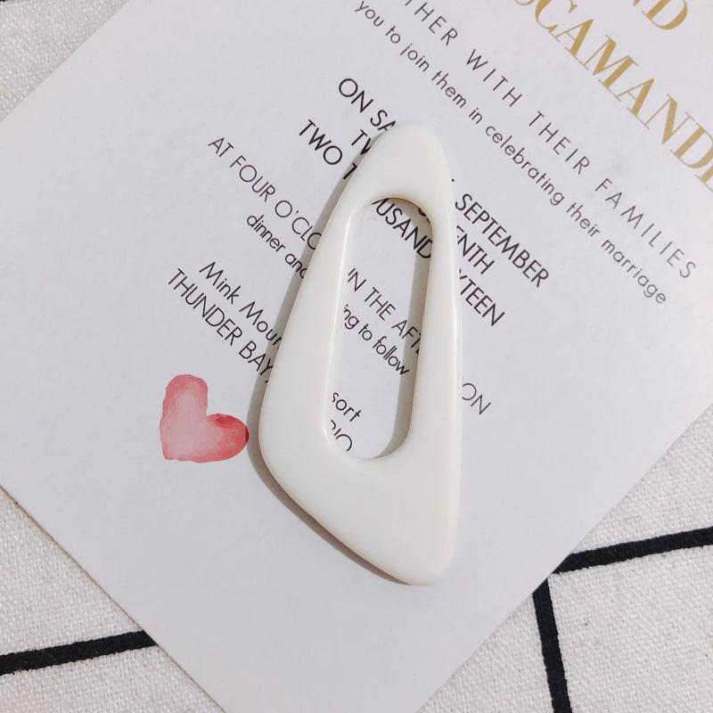 6pcs DIY Hollow Oval Patch Hair Earrings Accessories Material