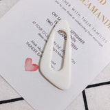 6pcs DIY Hollow Oval Patch Hair Earrings Accessories Material