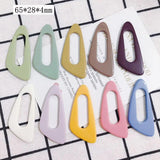 6pcs DIY Hollow Oval Patch Hair Earrings Accessories Material