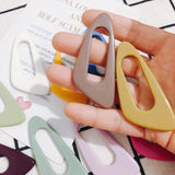 6pcs DIY Hollow Oval Patch Hair Earrings Accessories Material