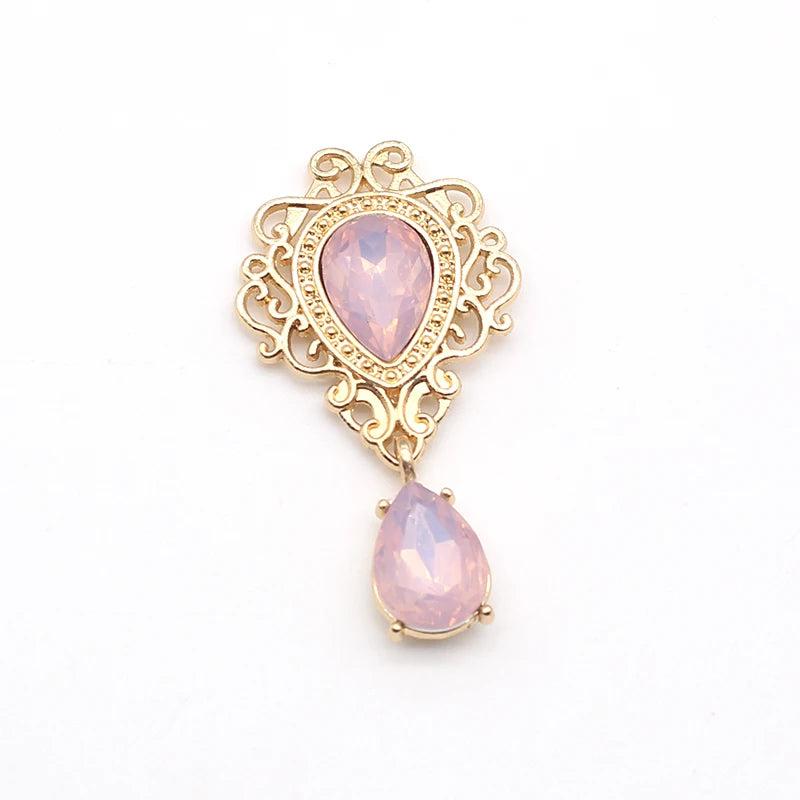 10pcs Shield Alloy Pendant Headgear Wedding Material Invitation Decoration