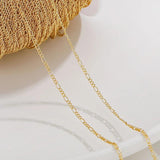 1M Brass 14K Plated Chain for Jewelry Making DIY