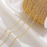 1M Brass 14K Plated Chain for Jewelry Making DIY