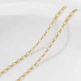 1M Brass 14K Plated Chain for Jewelry Making DIY