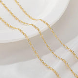 1M Brass 14K Plated Chain for Jewelry Making DIY
