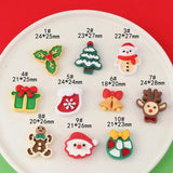Set of 10 Christmas Cartoon Resin Accessories DIY Materials