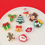 Set of 10 Christmas Cartoon Resin Accessories DIY Materials