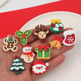 Set of 10 Christmas Cartoon Resin Accessories DIY Materials