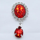 10pcs Oval Rhinestone Pendant Wedding Wine Glass Decoration DIY Jewelry