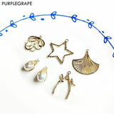 8pcs Alloy Pendant DIY Earrings Accessories Material Retro Women