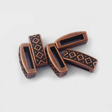 20pcs Flat Slider Beads Spacer for Flat Leather Cord Jewelry Accessories