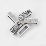 20pcs Flat Slider Beads Spacer for Flat Leather Cord Jewelry Accessories