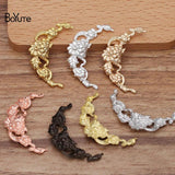 BoYuTe 100Pcs 40MM Stamping Metal Flower Base Hand Brass DIY Jewelry Findings