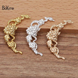 BoYuTe 100Pcs 40MM Stamping Metal Flower Base Hand Brass DIY Jewelry Findings