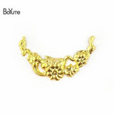 BoYuTe 100Pcs 40MM Stamping Metal Flower Base Hand Brass DIY Jewelry Findings