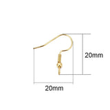 50pcs Stainless Steel Earrings Hooks Clasp Wire Hypoallergenic for DIY Jewelry