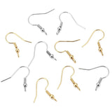 50pcs Stainless Steel Earrings Hooks Clasp Wire Hypoallergenic for DIY Jewelry