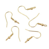 50pcs Stainless Steel Earrings Hooks Clasp Wire Hypoallergenic for DIY Jewelry