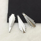100 PCS Antique Bronze Filigree Flowers Slice Charms Base Jewelry DIY