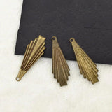 100 PCS Antique Bronze Filigree Flowers Slice Charms Base Jewelry DIY