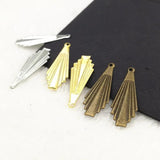 100 PCS Antique Bronze Filigree Flowers Slice Charms Base Jewelry DIY