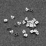 200pcs Earring Back Stud Settings Butterfly Stopper Cap Earplug