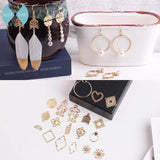 DIY Alloy Geometric Love Earring Hand Chain Pendant
