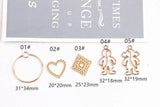 DIY Alloy Geometric Love Earring Hand Chain Pendant