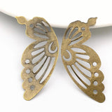 50 PCS 17*41mm Metal Filigree Flowers Slice Bow Charms base Setting