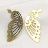 50 PCS 17*41mm Metal Filigree Flowers Slice Bow Charms base Setting