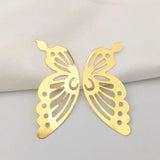 50 PCS 17*41mm Metal Filigree Flowers Slice Bow Charms base Setting