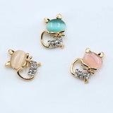 5pcs Cat Crystal Rhinestone Button - Wedding Dress DIY Decoration