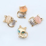 5pcs Cat Crystal Rhinestone Button - Wedding Dress DIY Decoration