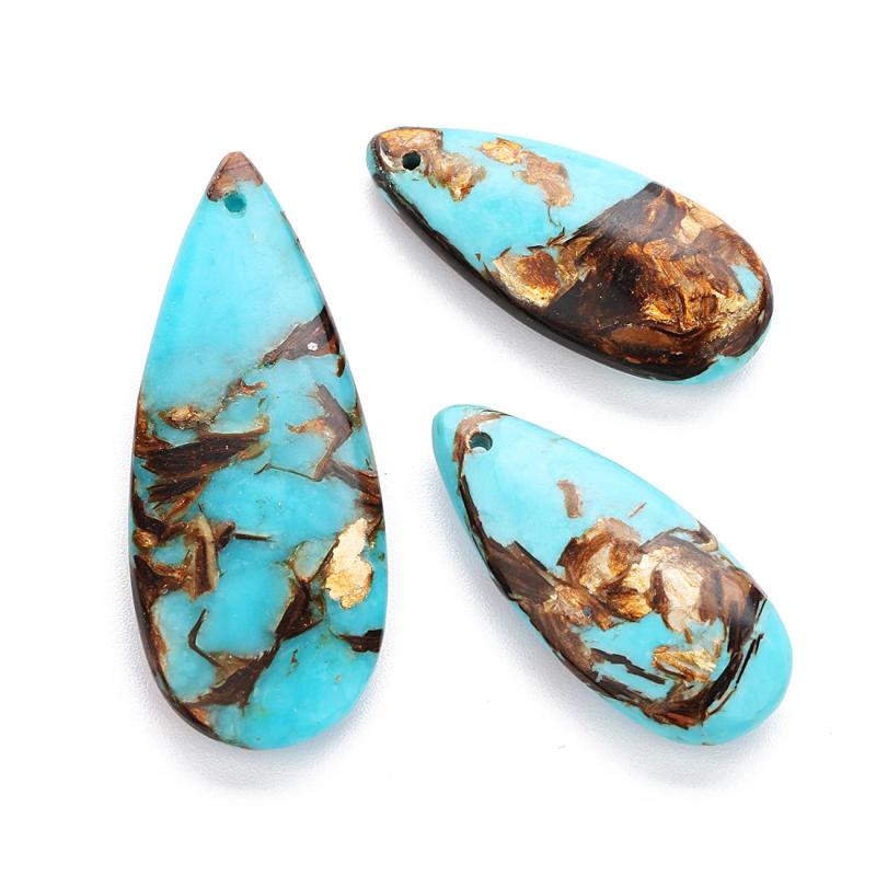 Natural Stone Water Drop Pendant Earring For Jewelry Making