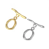 5PCs 302 Stainless Steel Oval Clasp Charms for DIY Jewelry Making