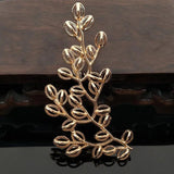 5 PCS KC Plated Leaf Metal Alloy Accessories for DIY Jewelry Making