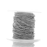 5 yd Stainless Steel Beaded Ball Chains for DIY Necklaces