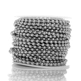 5 yd Stainless Steel Beaded Ball Chains for DIY Necklaces