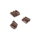 10pcs Antique Copper Geometric Slider Beads for Leather Cord