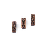10pcs Antique Copper Geometric Slider Beads for Leather Cord