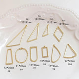 10pcs Irregular Hollow Pendant Charms for DIY Jewelry Making