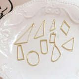 10pcs Irregular Hollow Pendant Charms for DIY Jewelry Making