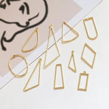 10pcs Irregular Hollow Pendant Charms for DIY Jewelry Making